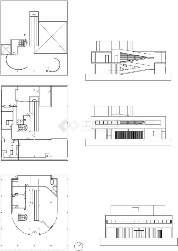 本资料为世界著名建筑—萨伏伊别墅cad图纸,内容包含建筑总平面图