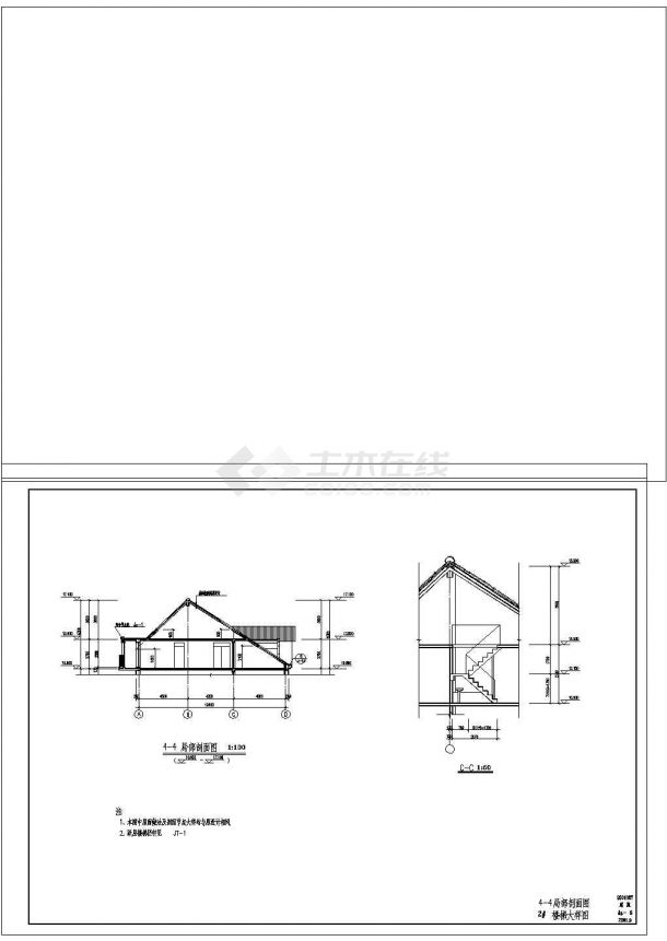 多层坡屋顶住宅楼建筑设计图