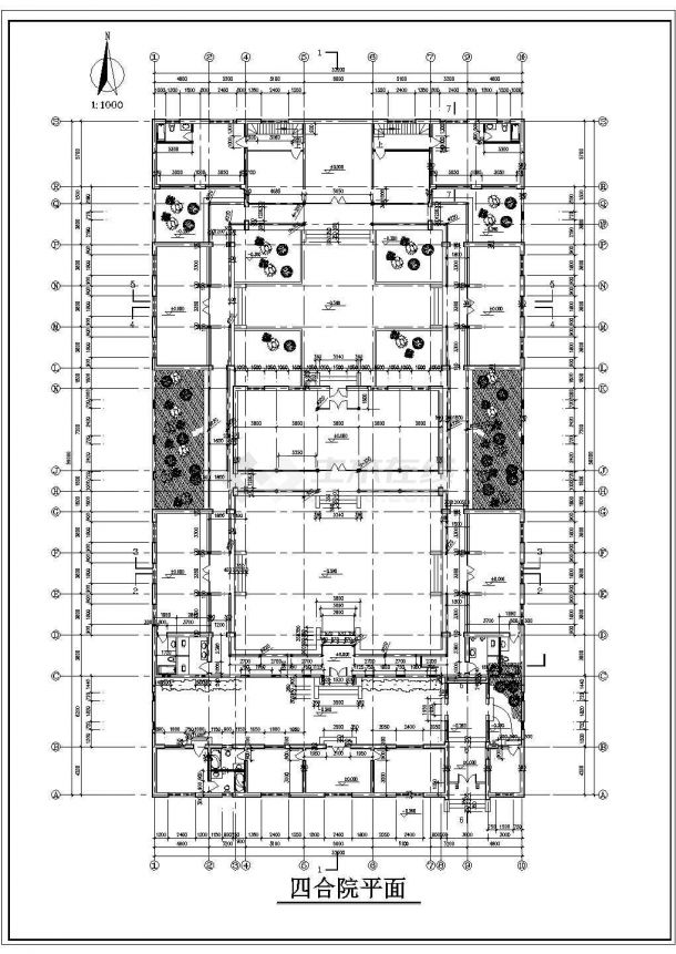 北京四合院全套建筑设计cad施工图