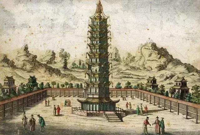 绘画作品中的南京大报恩寺琉璃塔