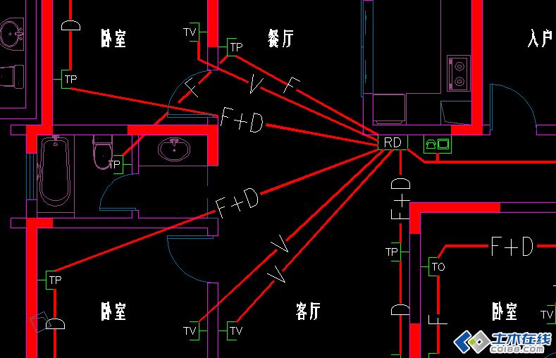 弱电图中的这几个符号是什么(图)