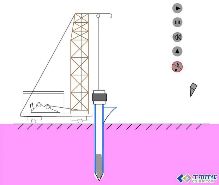 【桩基础】桩基础施工动画演示