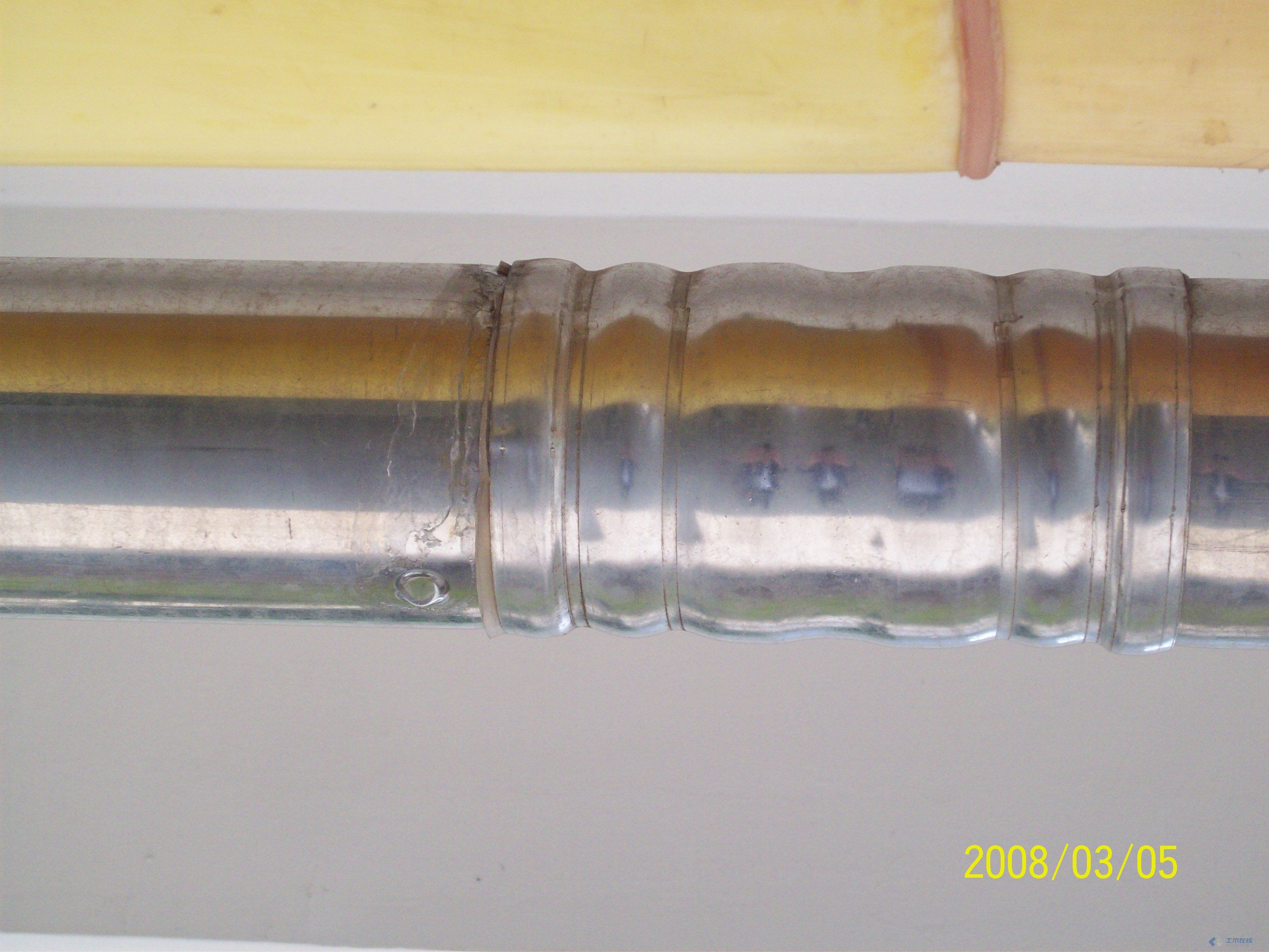 薄壁不锈钢环压式连接形式漏水照片