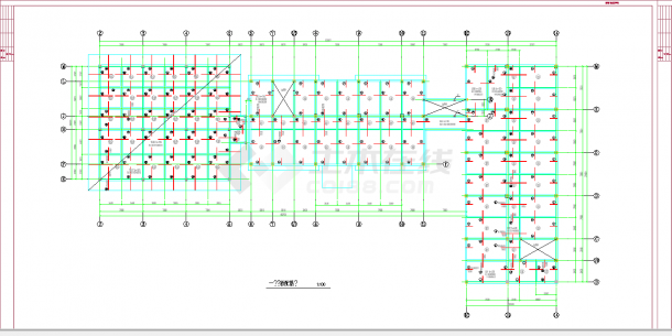 某地某水利枢纽工程综合楼结构图CAD图纸-图一