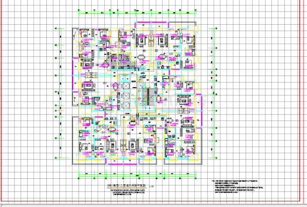西安高层住宅楼采暖空调通风工程设计施工图CAD图纸-图一