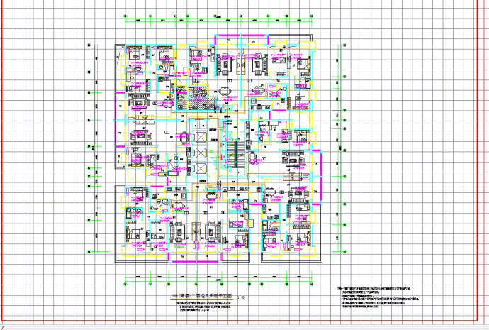 西安高层住宅楼采暖空调通风工程设计施工图CAD图纸_图1