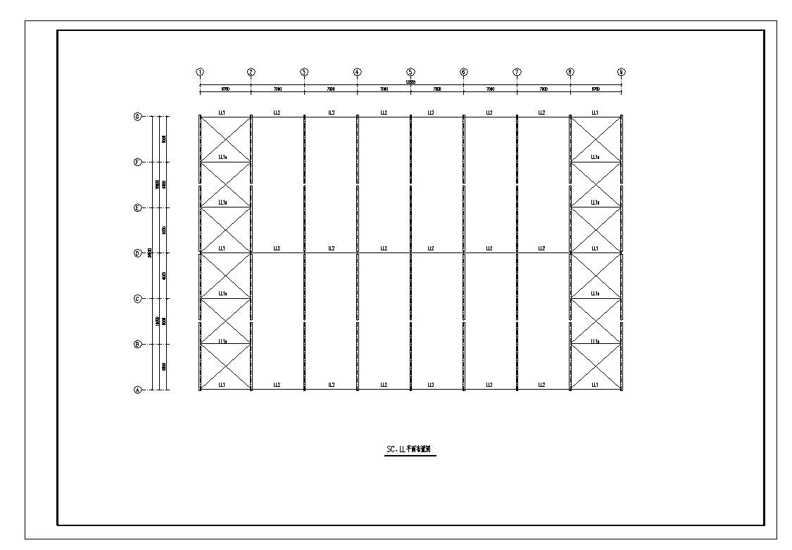 泉州市荣鑫机械公司钢结构厂房CAD平面图