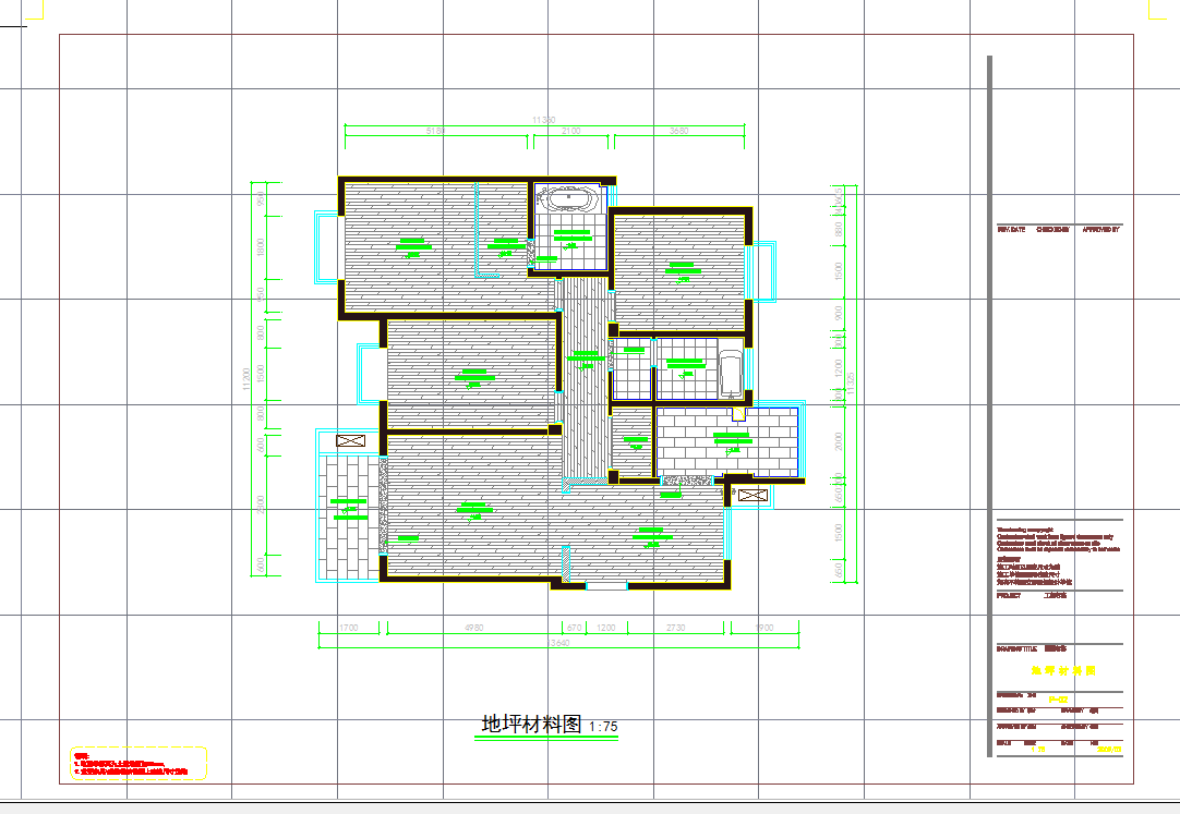 某地三室两厅设计方案图纸