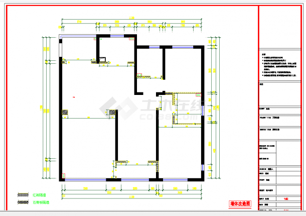 杭州140平米欧式风格三室两厅室内装修图CAD图纸-图一