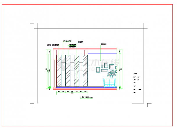 武汉110㎡三室两厅装修图CAD图纸-图一