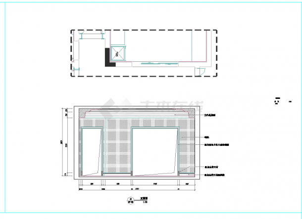 重庆欧式奢华三室两厅室内装修图CAD图纸-图二