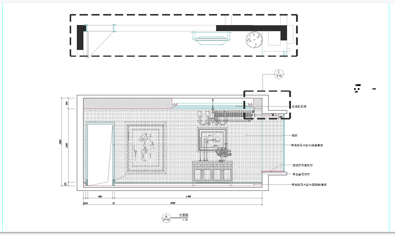 重庆欧式奢华三室两厅室内装修图CAD图纸