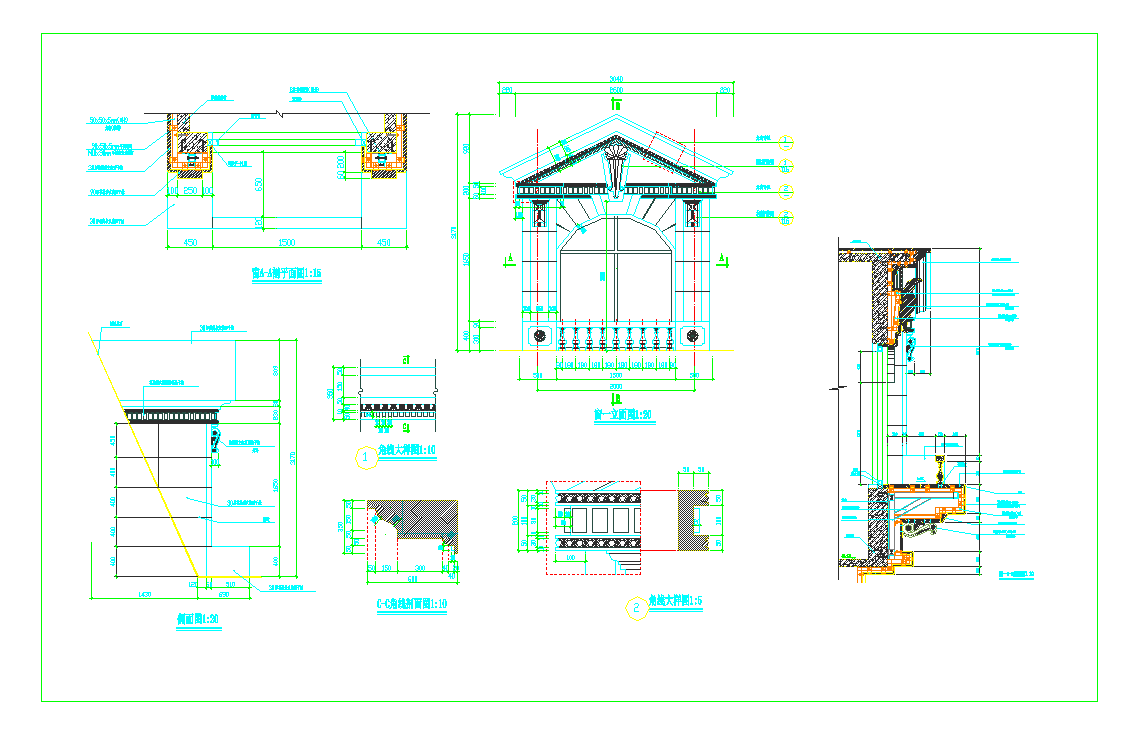 某地欧式建筑窗详图CAD图纸