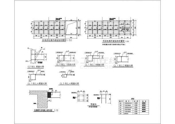 北京某小区电梯报审通过钢结构图-图二