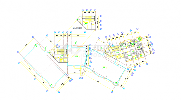 山东现代风格高层住宅区建筑施工图CAD图纸-图一