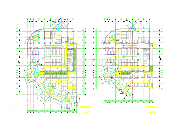 山东现代风格高层住宅区建筑施工图CAD图纸-图二