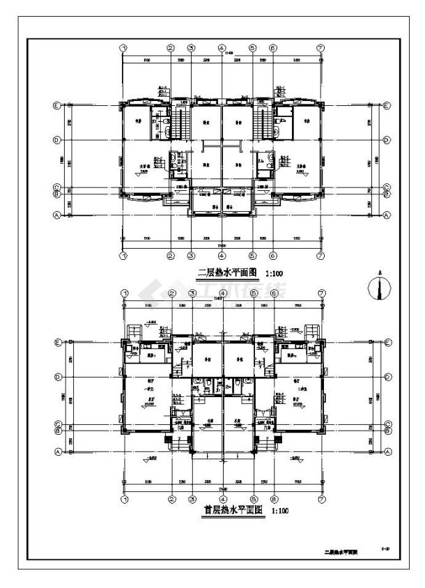 某低层住宅楼群给排水施工图-图二