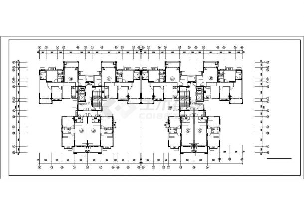 某五万平高层住宅小区给排水施工CAD图纸-图一