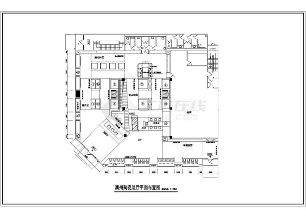 莆田陶瓷展厅装修详细建筑施工图-图二