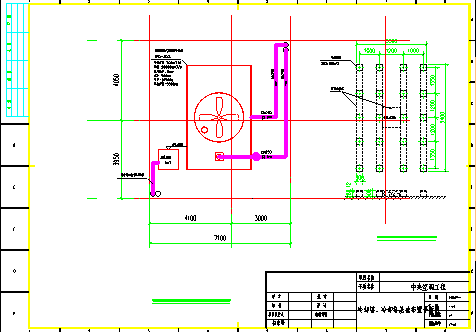 某机房冷却塔平面布置CAD图-图二