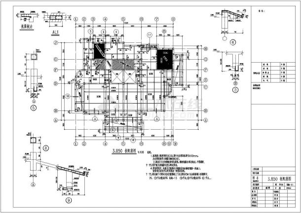 辽宁地上三层框架结构住宅楼改造加固结构全套设计施工图-图二