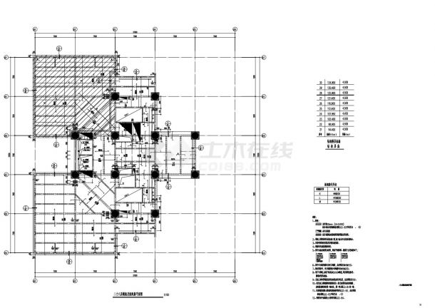 GGS-73 二十八层模板及板配筋平面图-图一