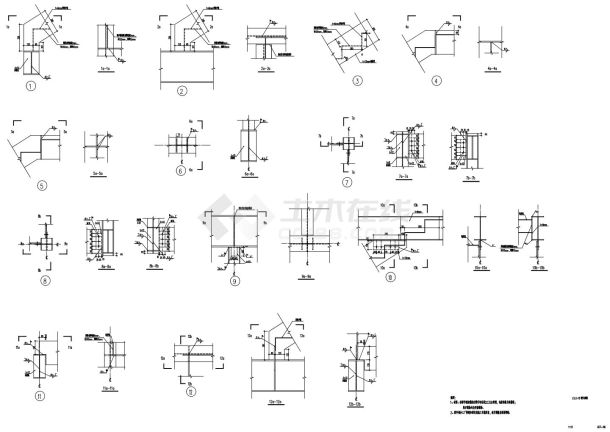 GGS-96 LTc2-10 钢节点详图-图一