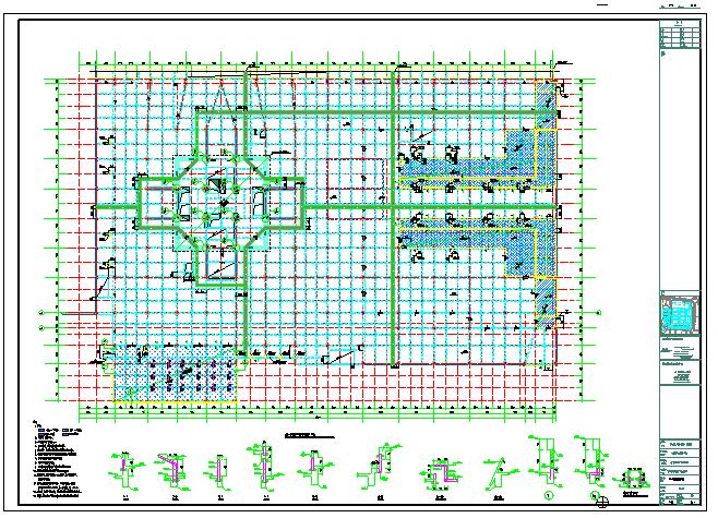 地下一层结构及板配筋平面图GS-17.dwg_图1