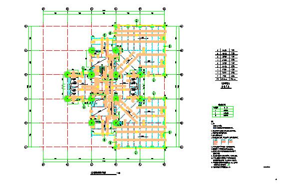 九层模板及板配筋平面图GGS-54.dwg_图1