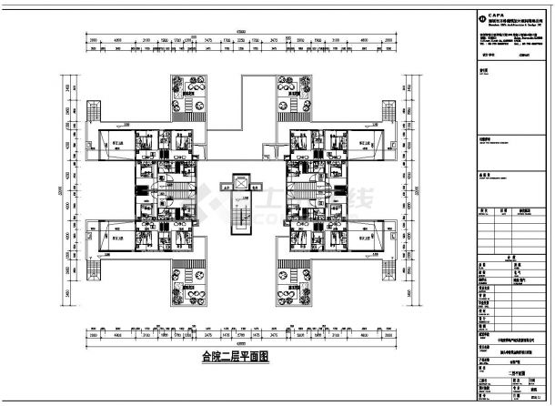多层合院户型建筑结构设计施工图-图二