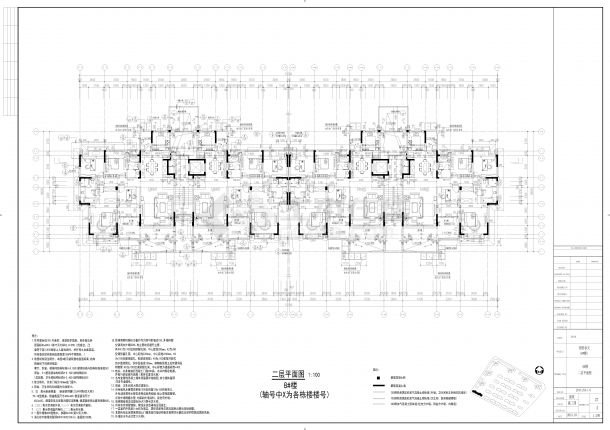 国贸春天11层高层住宅建筑设计施工图-图二