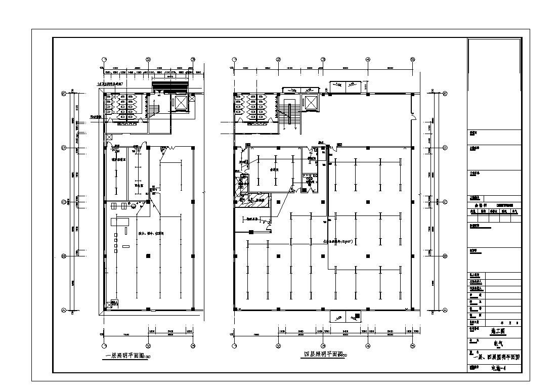 某城市工厂生产车间电气施工图CAD规划详图