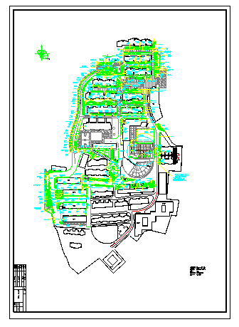 某地区小区绿化总平面CAD图-图二