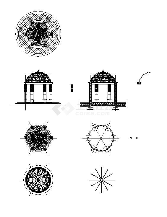 古典造型景观灯柱施工做法图-图二