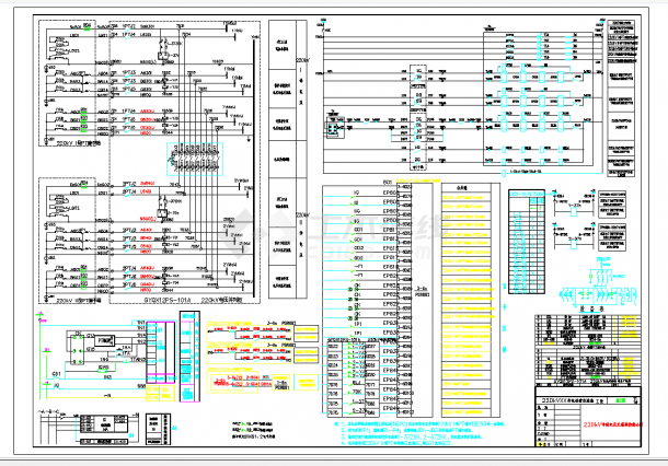 某地220kV母线电压互感器接线图CAD图纸-图一