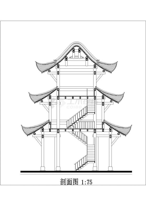 某宝轮寺保护修复规划设计设计全套CAD图-图一