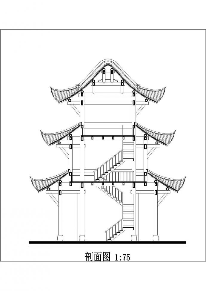 某宝轮寺保护修复规划设计设计全套CAD图_图1