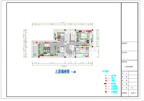 某地五层别墅施工图CAD图纸-图二