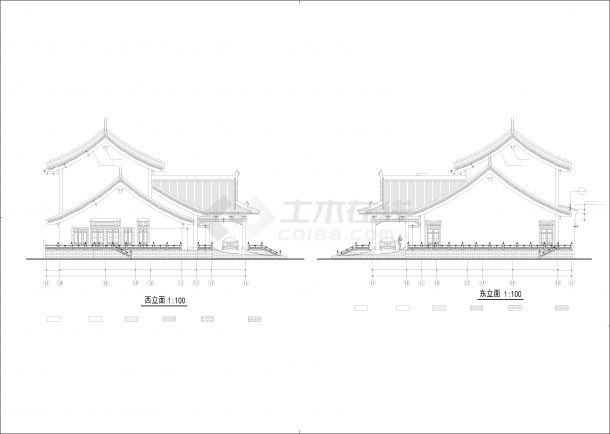 中式 古建 太湖古建筑详图 平立剖 节点 及 结构 全套施工图 钢混 结构 屋面瓦饰面-图二