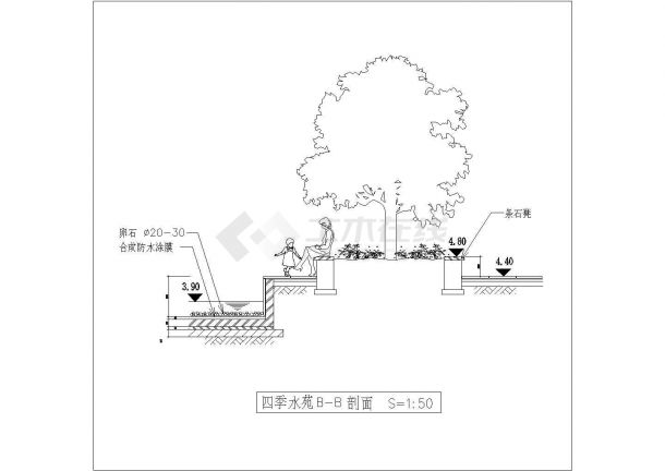漳州四级水苑景观设计详细建筑施工图-图二