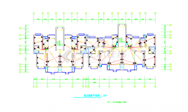 某六层住宅楼电气图纸CAD-图二