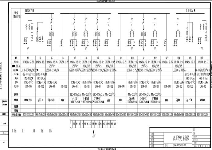 10KV配电高压配电系统CAD图_图1
