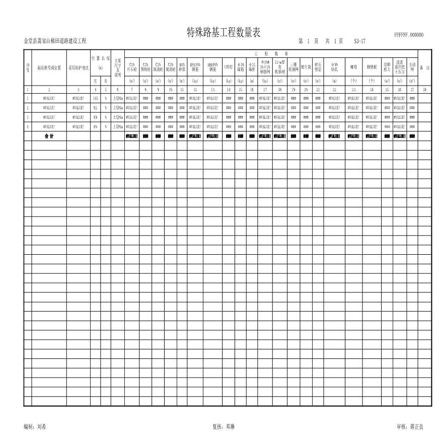 S3-17 特殊路基工程数量表.xls-图一