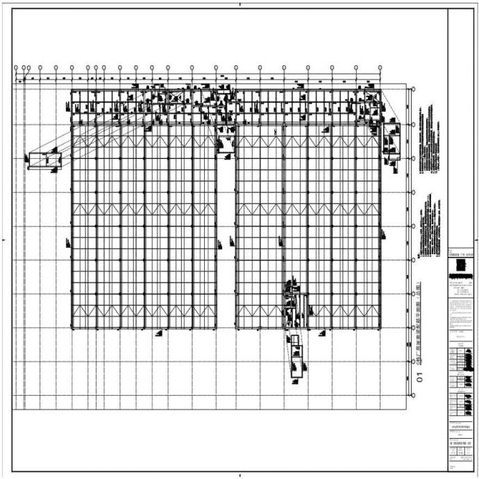 S21-044-C栋厂房屋面梁配筋平面图（总图）-A0_BIAD_图1
