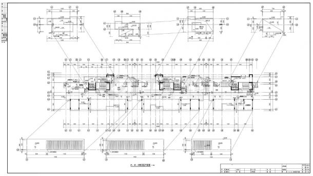 002 户型一梯六户 小户型 户型建筑面积均为60平以下 3单元一字排 1楼梯1电梯 楼层面积1012.8 高层带立面剖面CAD图.dwg-图二