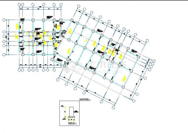 某地田汉综合楼结构CAD图纸-图二