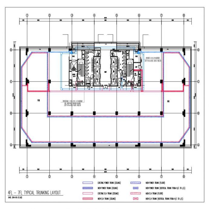 5FL - 9FL (Typical) Trunking Layout [Completed]_图1