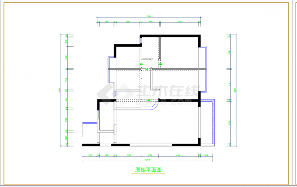 深圳简约欧式风格四居室装修图CAD图纸-图一