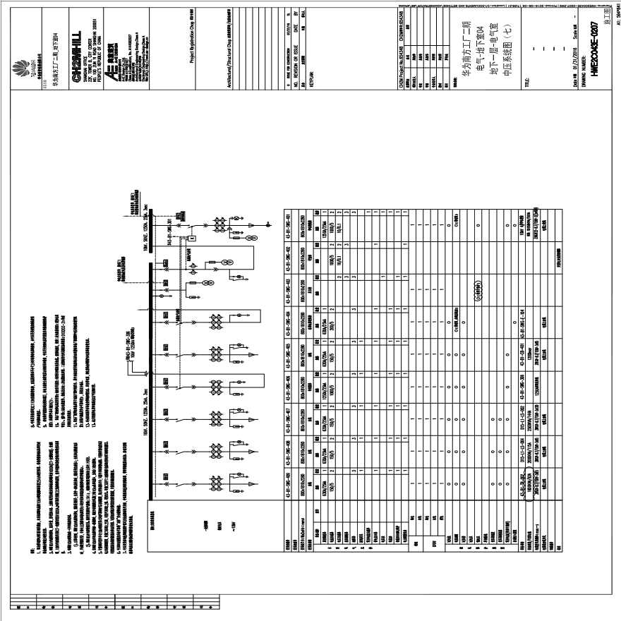 HWE2C043E-0207电气-地下室04地下一层-电气室中压系统图（七）.pdf-图一