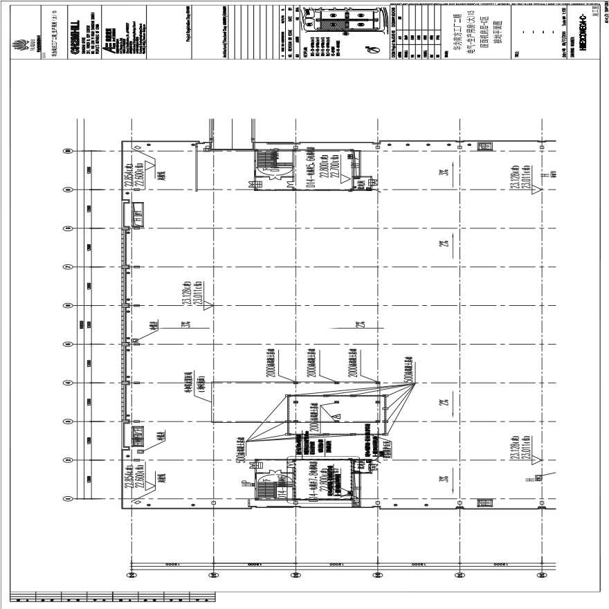 HWE2CD14EG4-C-电气-生产用房(大)15屋面机房层-C区接地平面图.pdf-图一